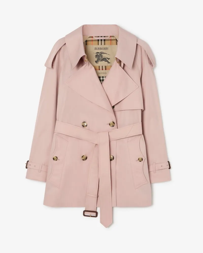 Burberry Kurzer Trenchcoat „Fitzrovia“ aus Tropengabardine , Size Pale