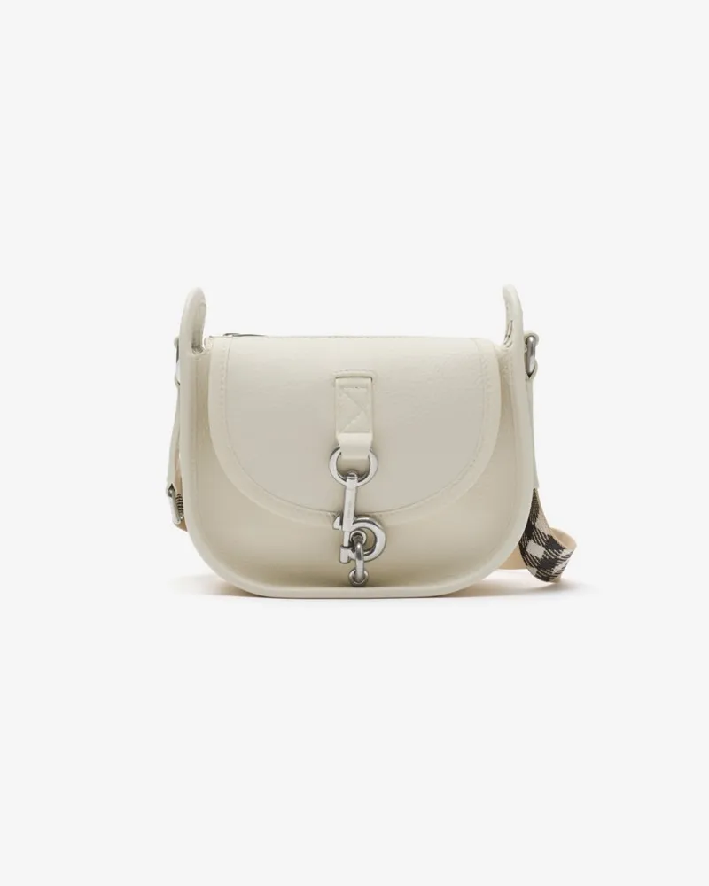 Burberry Messenger-Tasche „B Clip“ im Kleinformat Soap-beige