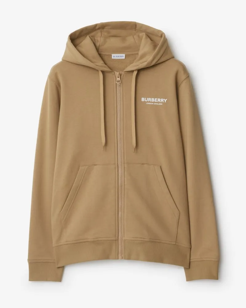 Burberry Baumwoll-Kapuzenjacke Vintage-beige