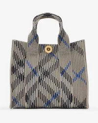 Burberry Henkeltasche im Kleinformat in gestricktem Check Lichen