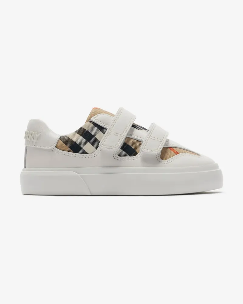 Burberry Sneaker aus Check-Gewebe und Leder , Size Sand