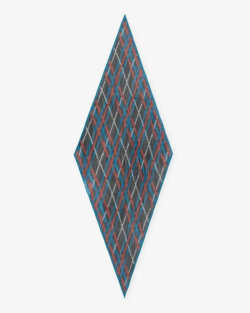 Burberry Schal aus Seidenchiffon im Gürtel-Check Pilot-blau