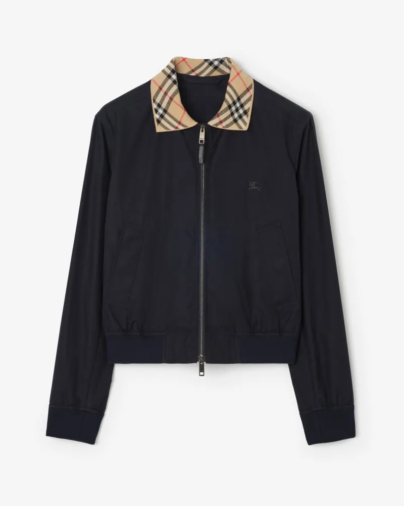 Burberry Harrington-Jacke „Glenfields“ aus Gabardine , Size Navy
