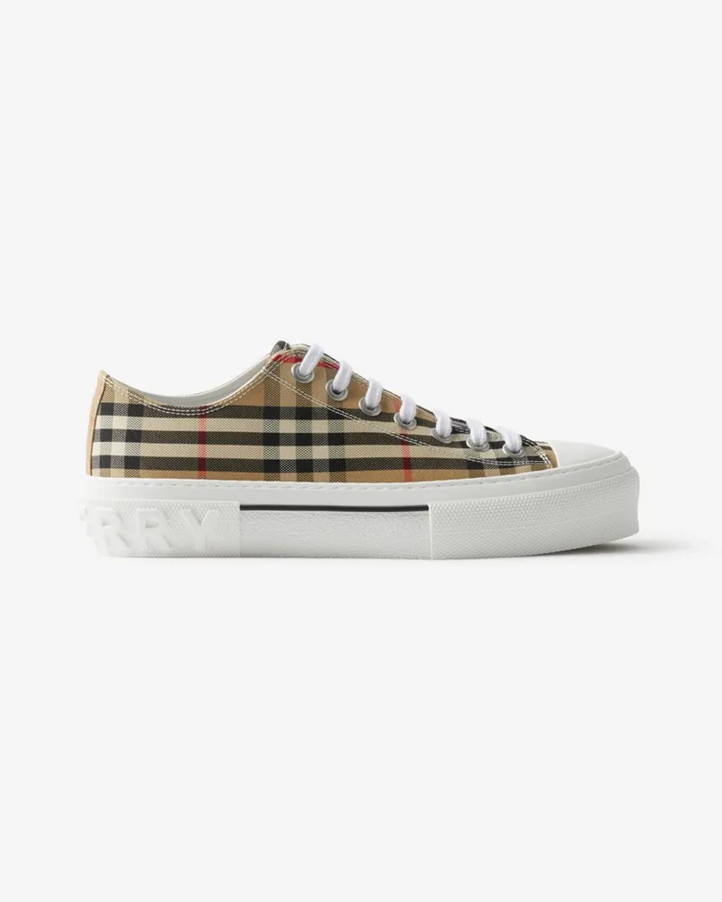 Burberry Baumwollsneaker in Check Vintage-beige