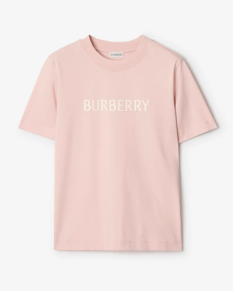 Burberry Baumwoll-T-Shirt mit Logo Bouquet