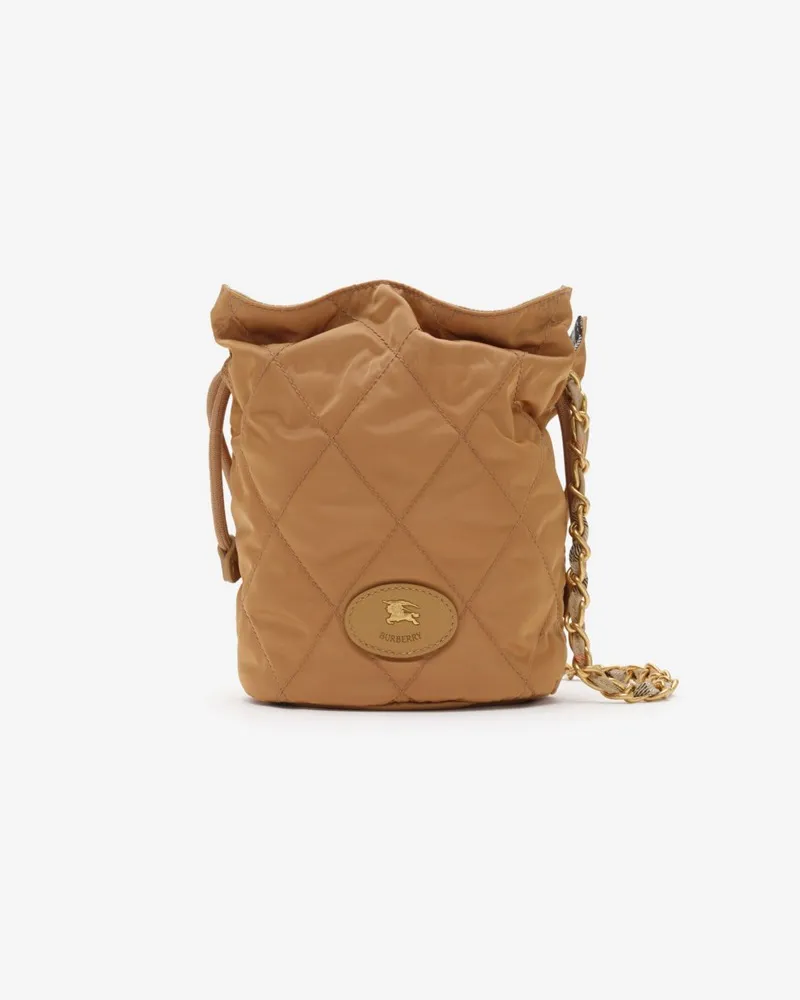Burberry Wendbarer Beutel „Horseshoe“ mit Kette Teak-braun