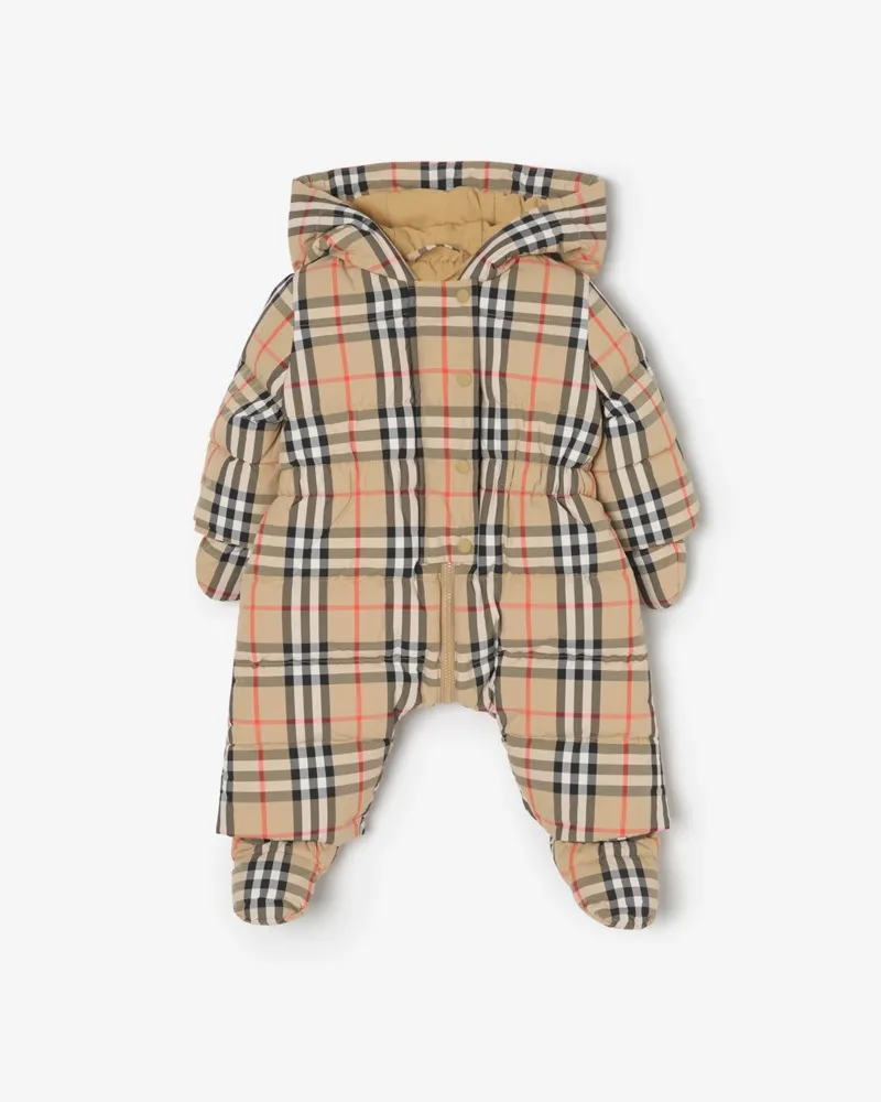 Burberry Wattierter Anzug in Check , Size Sand-beige