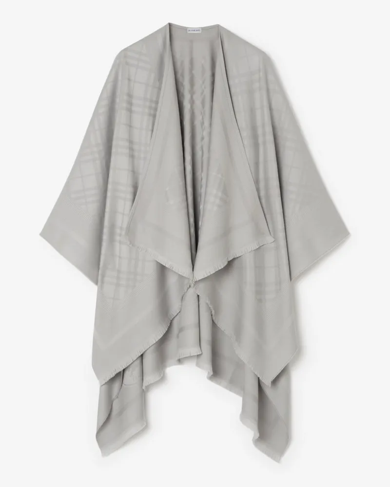 Burberry Woll-Kaschmir-Cape in Check Pigeon