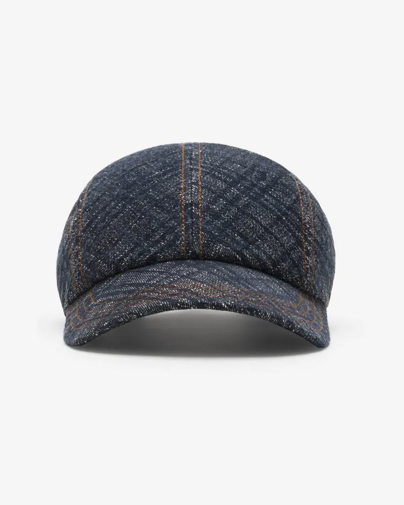 Burberry Denim-Basecap in Check Navy