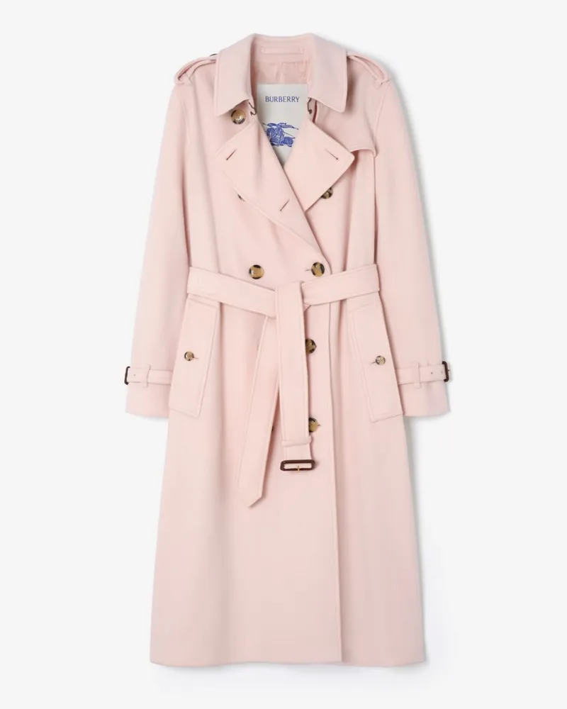 Burberry Langer Kaschmir-Trenchcoat „Kensington“ , Size Bouquet-rosa