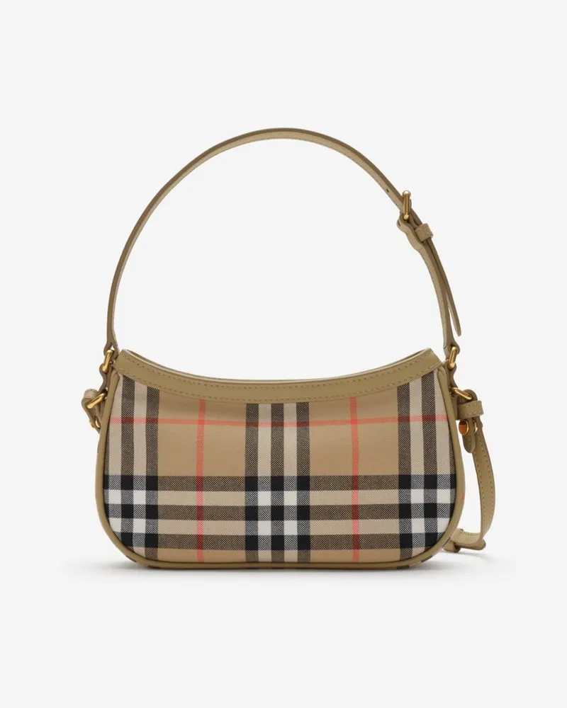 Burberry Schultertasche in Check Sand-beige