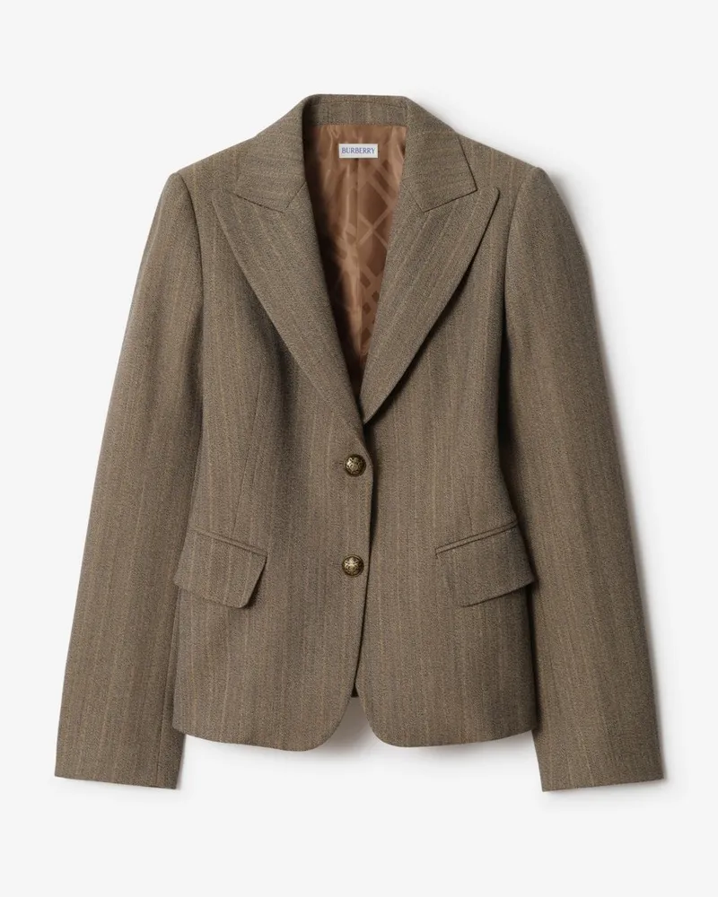 Burberry Woll-Jackett in Mouliné-Optik , Size Meliertes