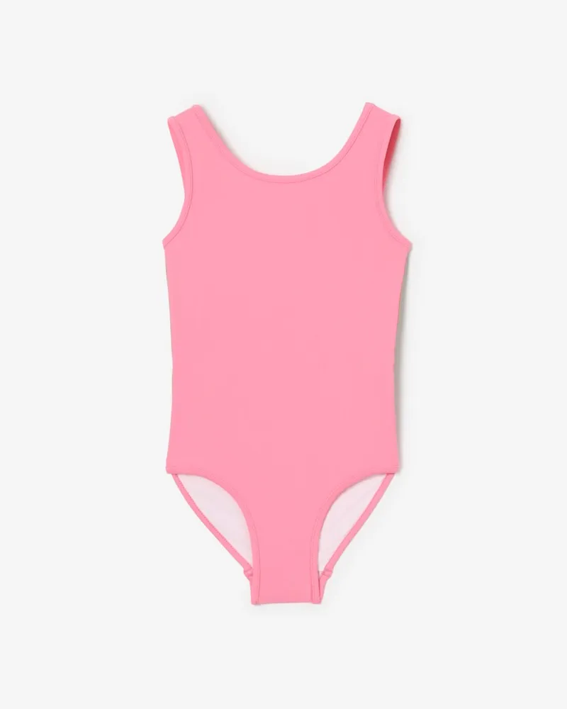 Burberry Badeanzug mit Check-Besatz , Size Floss-rosa