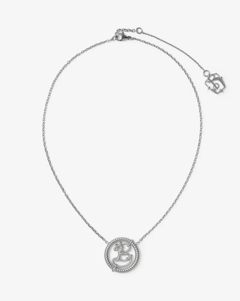 Burberry Kette „Nautical Knot“ mit B-Anhänger Silber