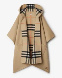 Burberry Wendbares Kaschmircape in Check Sand