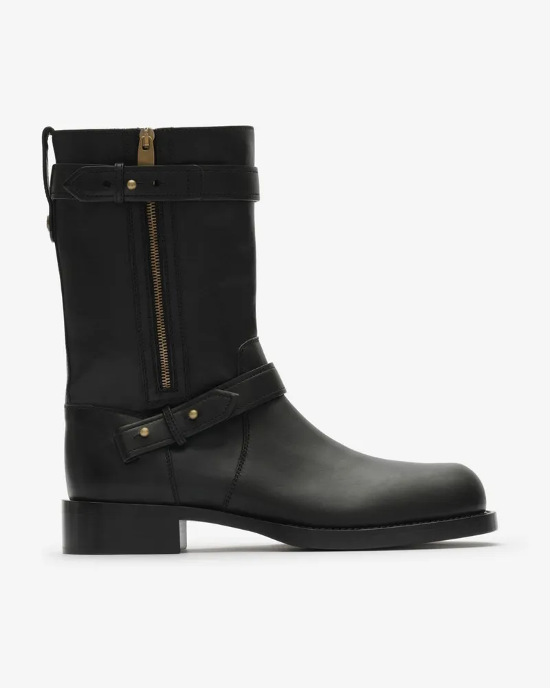 Burberry Bikerstiefel „Kent“ aus Leder , Size Schwarz