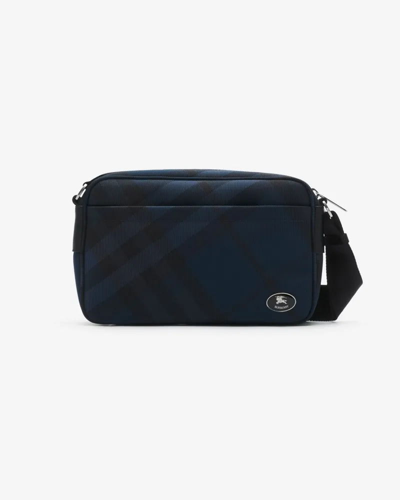 Burberry Schmale Crossbody-Tasche „Grid Marineblau