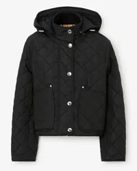 Burberry Cropped-Nylon-Steppjacke Schwarz