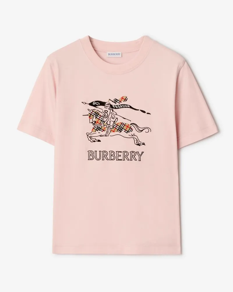 Burberry Baumwoll-T-Shirt mit Knight-Zeichnung Bouquet