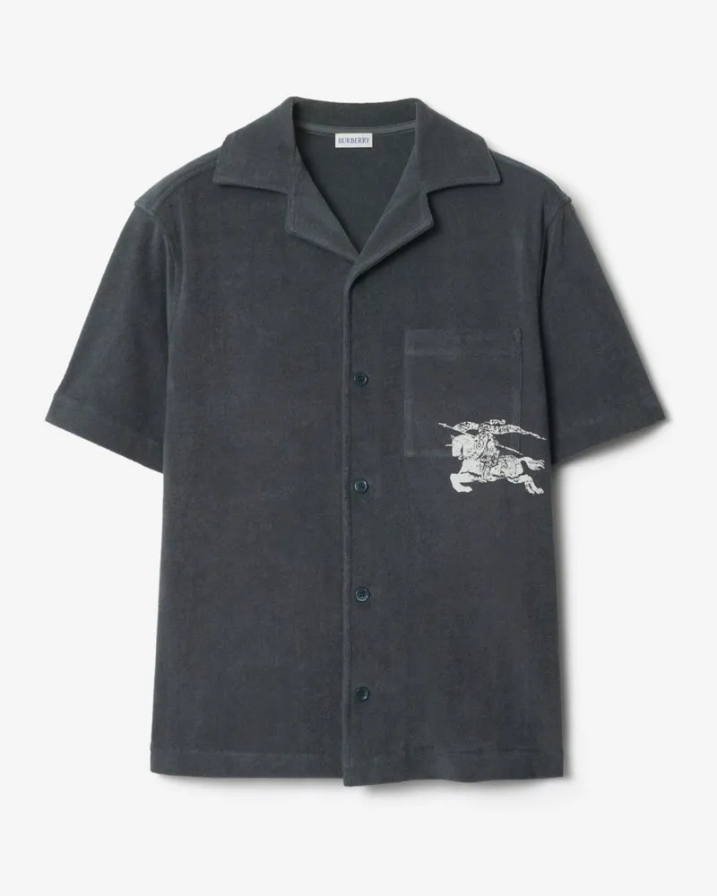 Burberry Frottee-Baumwollhemd mit EKD-Motiv Magnet