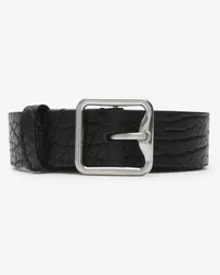 Burberry Ledergürtel „B Buckle Schwarz