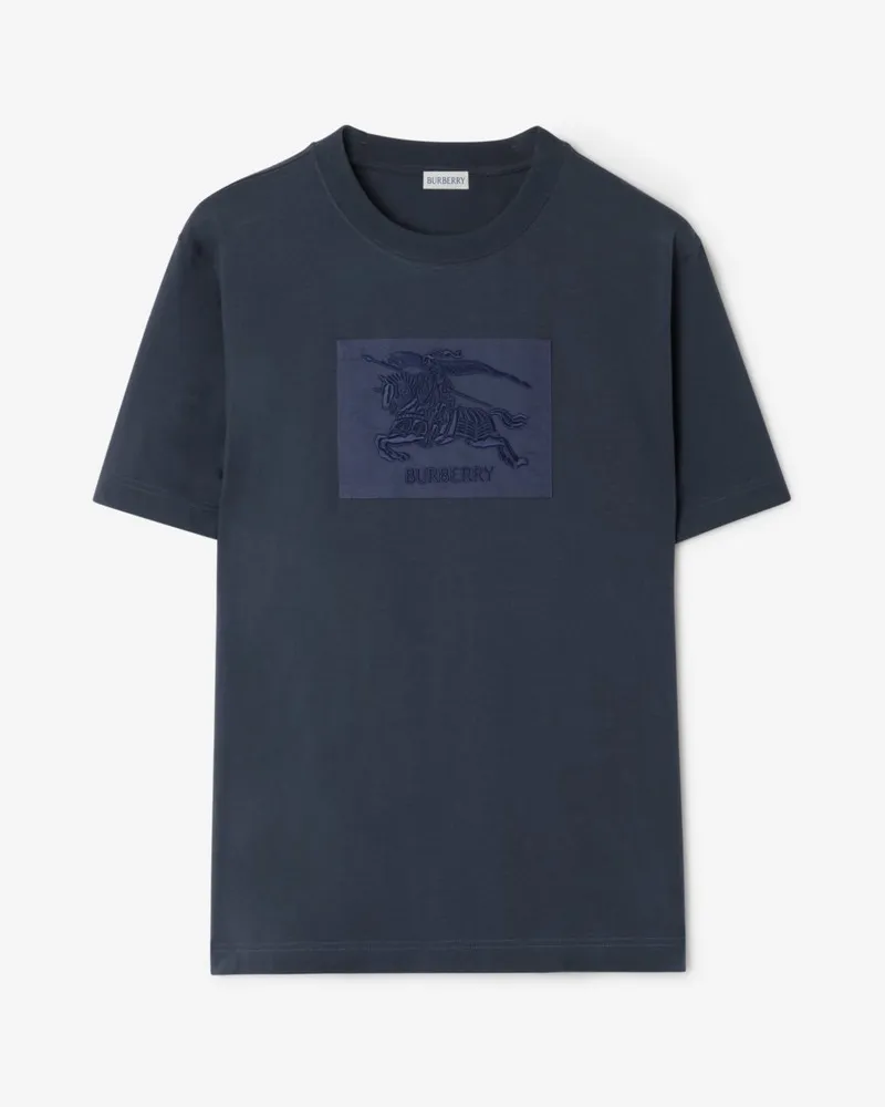 Burberry Baumwoll-T-Shirt mit Knight-Patch Horizon