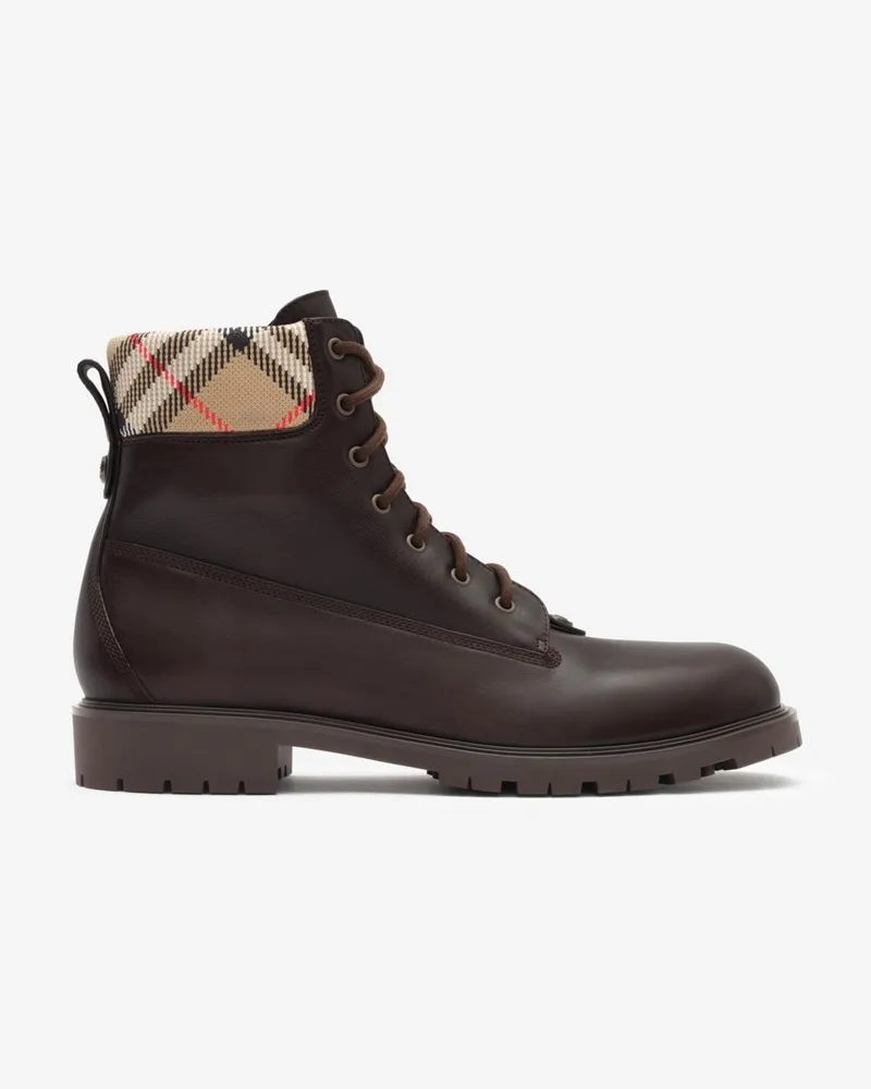 Burberry Lederstiefel „Durham“ , Size Peat-braun
