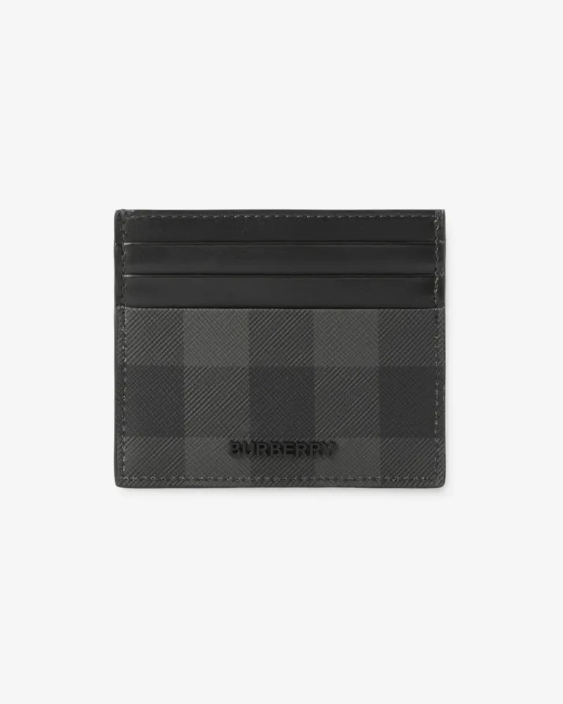Burberry Großes Kartenetui in Check Anthrazitfarben