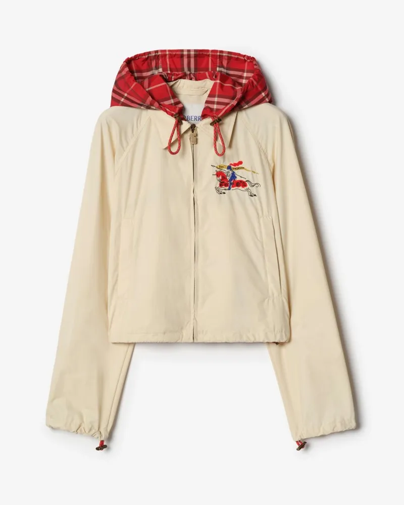 Burberry Cropped-Kapuzenjacke „Newcott“ , Size Tundra-beige