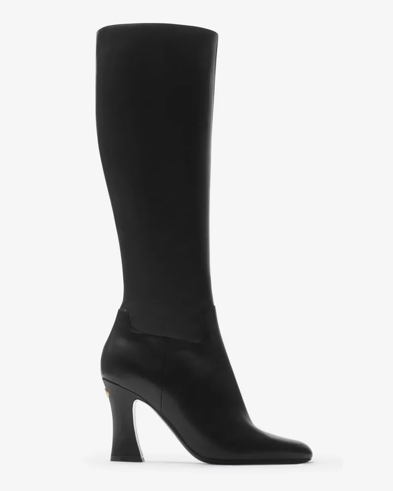 Burberry Lederstiefel „Trinket“ mit hohem Schaft Schwarz