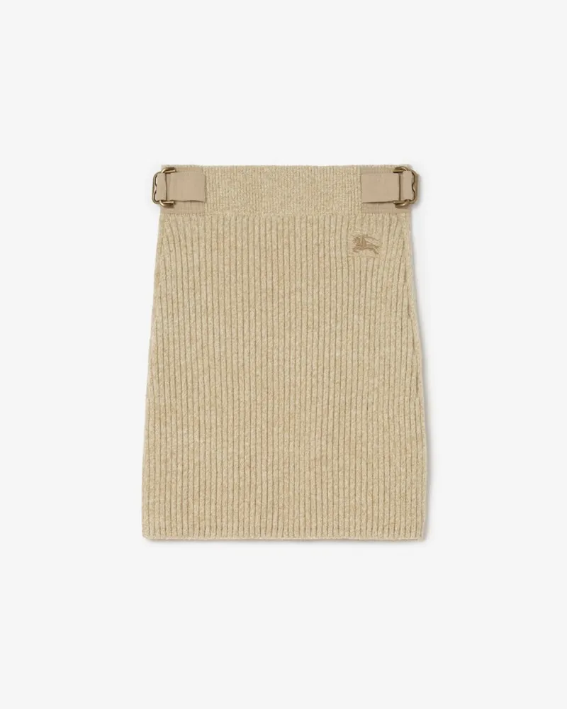 Burberry Minirock aus Wolle und Kaschmir , Size Hamper-beige