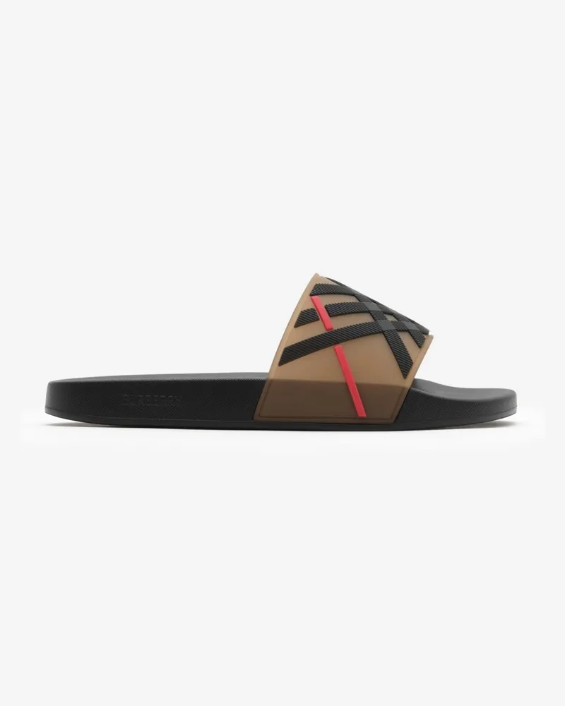 Burberry Slides mit Check-Prägung , Size Archive