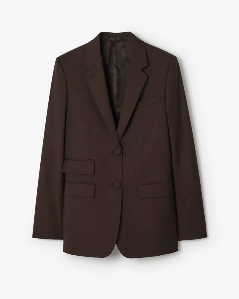 Burberry Wolljackett , Size Carbon-braun