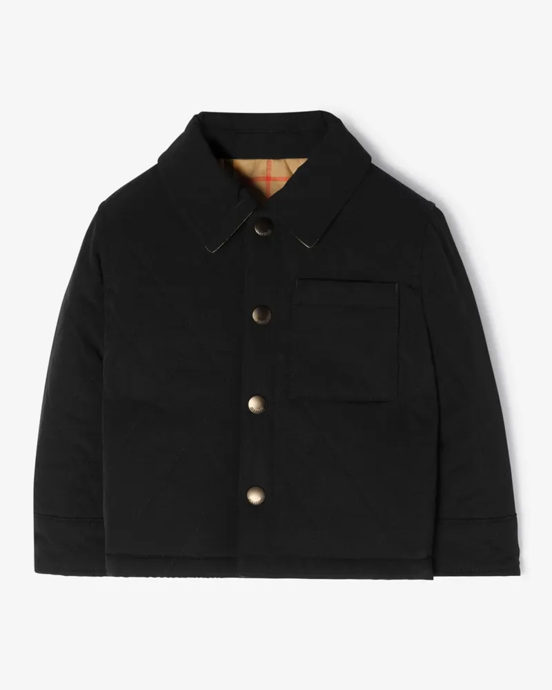 Burberry Wendbare Nylon-Steppjacke , Size Schwarz