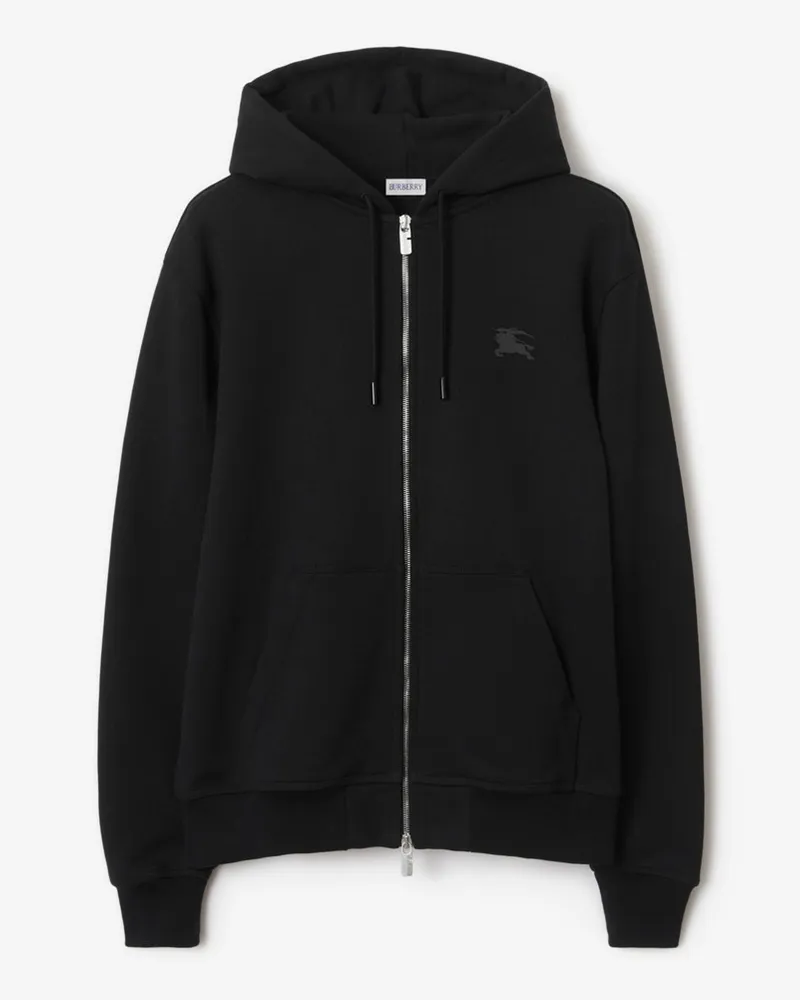 Burberry Baumwoll-Kapuzenjacke mit EKD-Abzeichen Schwarz
