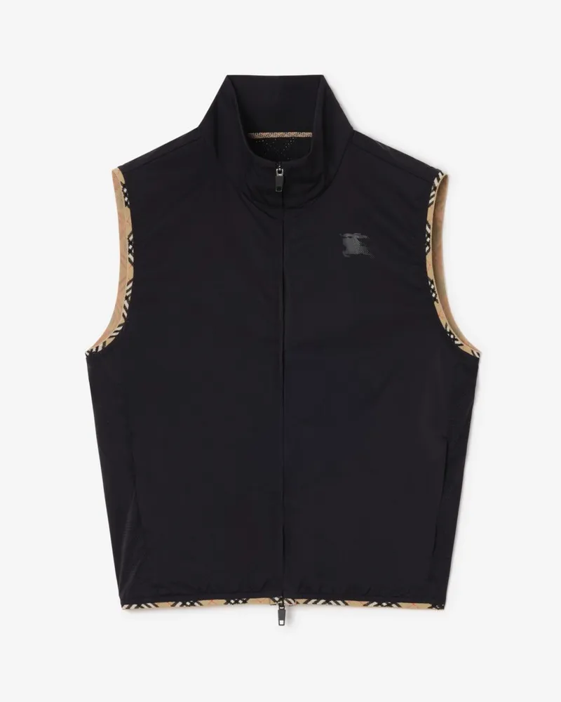 Burberry Stretchnylon-Weste Schwarz