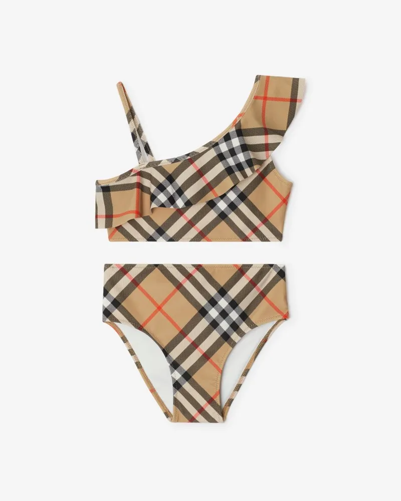 Burberry Bikini in Check , Size Sand