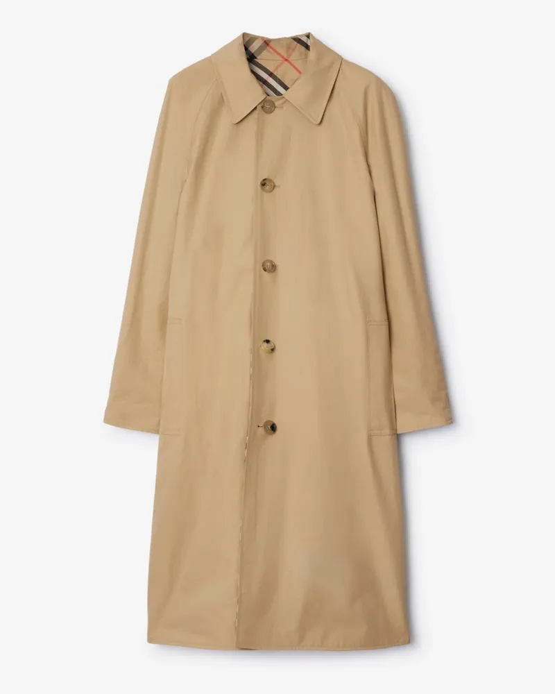 Burberry Langer wendbarer Car Coat Flachsfarben