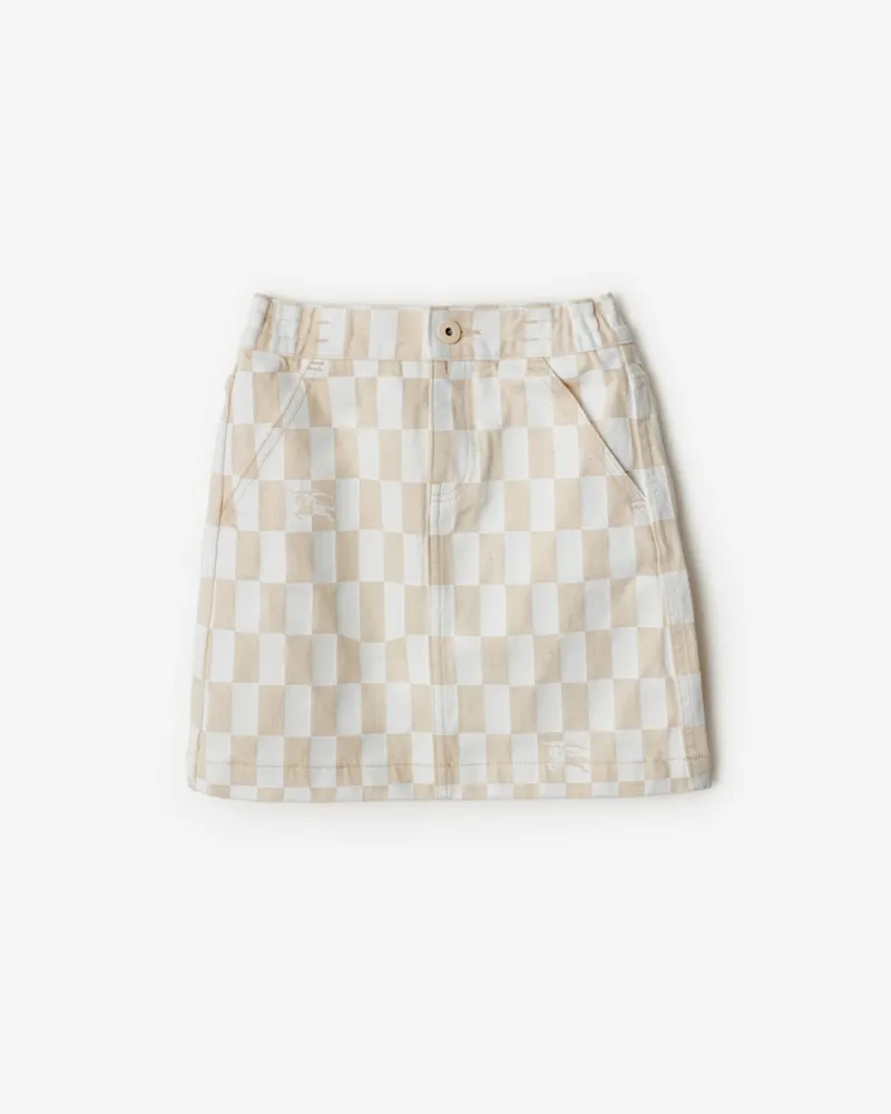 Burberry Denim-Rock mit Schachbrettmuster Calico