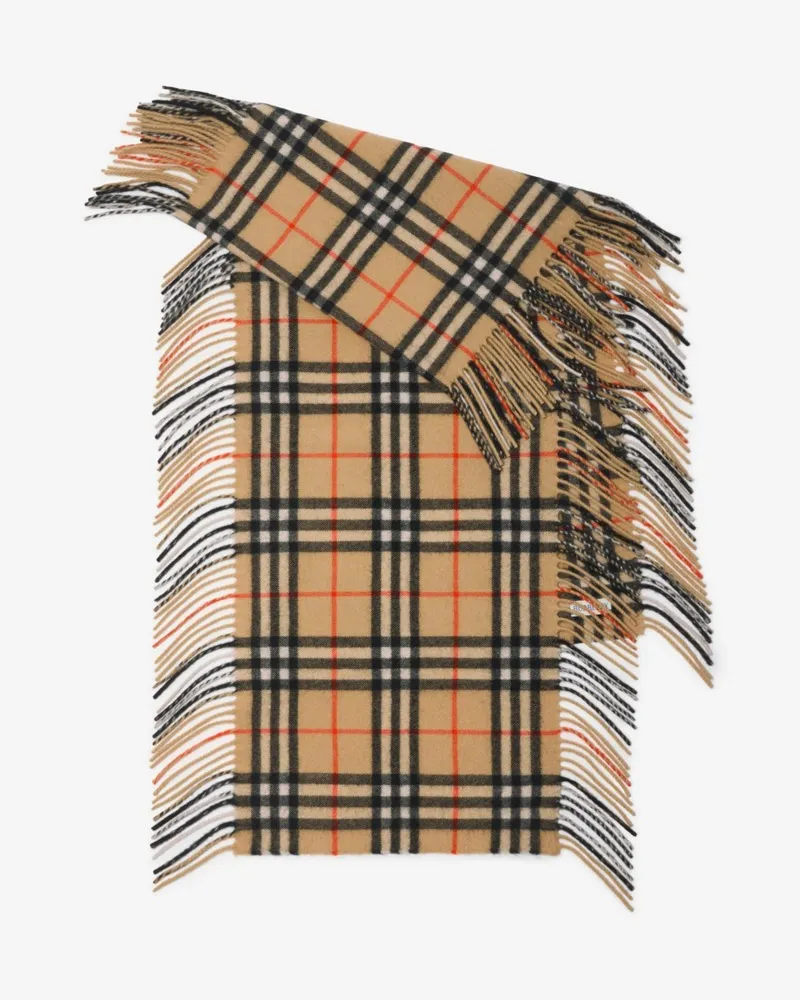 Burberry Kaschmirschal „Happy“ in Check Sand