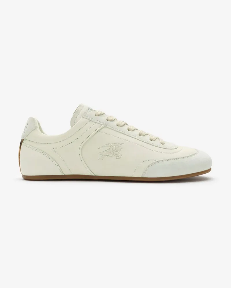 Burberry Knight Runner Leder-Sneaker , Size Dove-beige