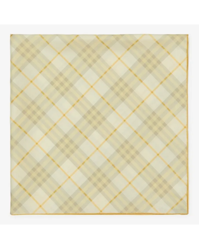 Burberry Seidenschal in Check Wheat