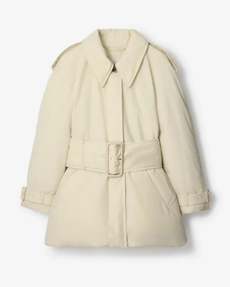 Burberry Wattierter Car Coat „Berryhill“ mit Gürtel Ice-beige