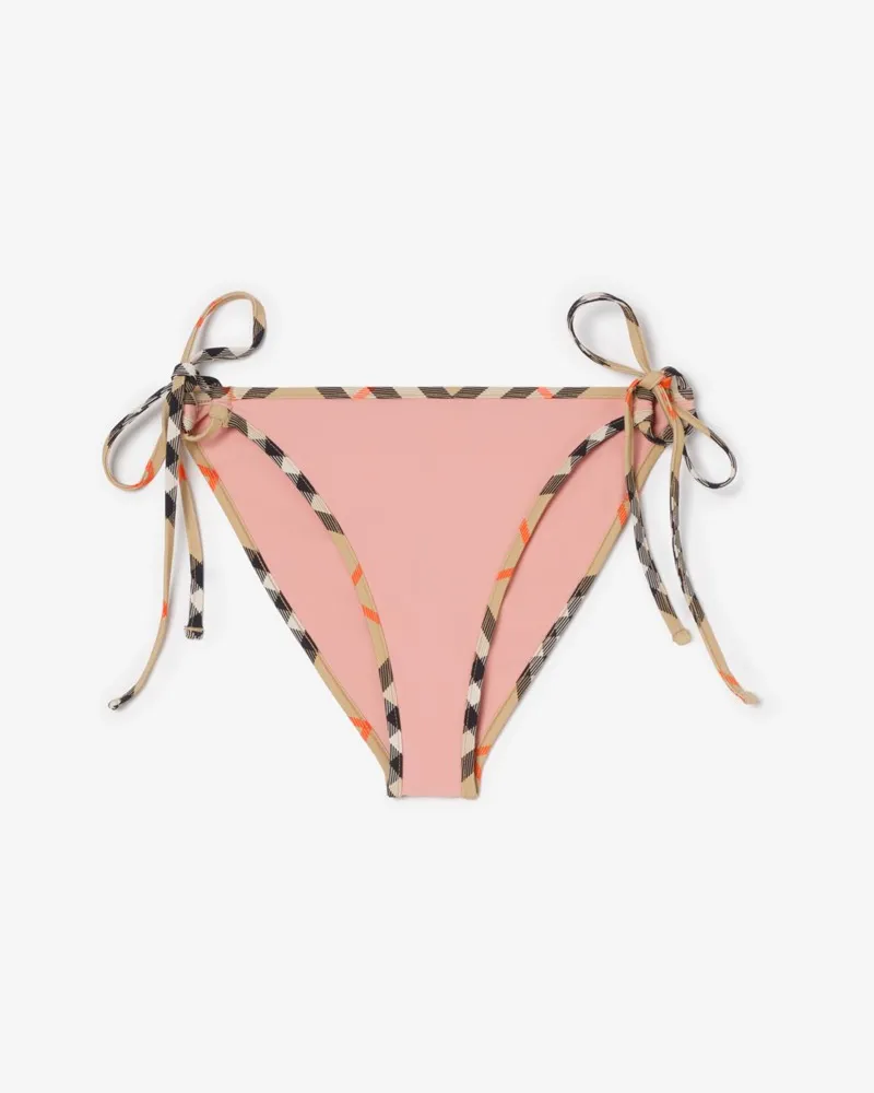 Burberry Bikinihose mit Check-Besatz , Size Begonia-rosa