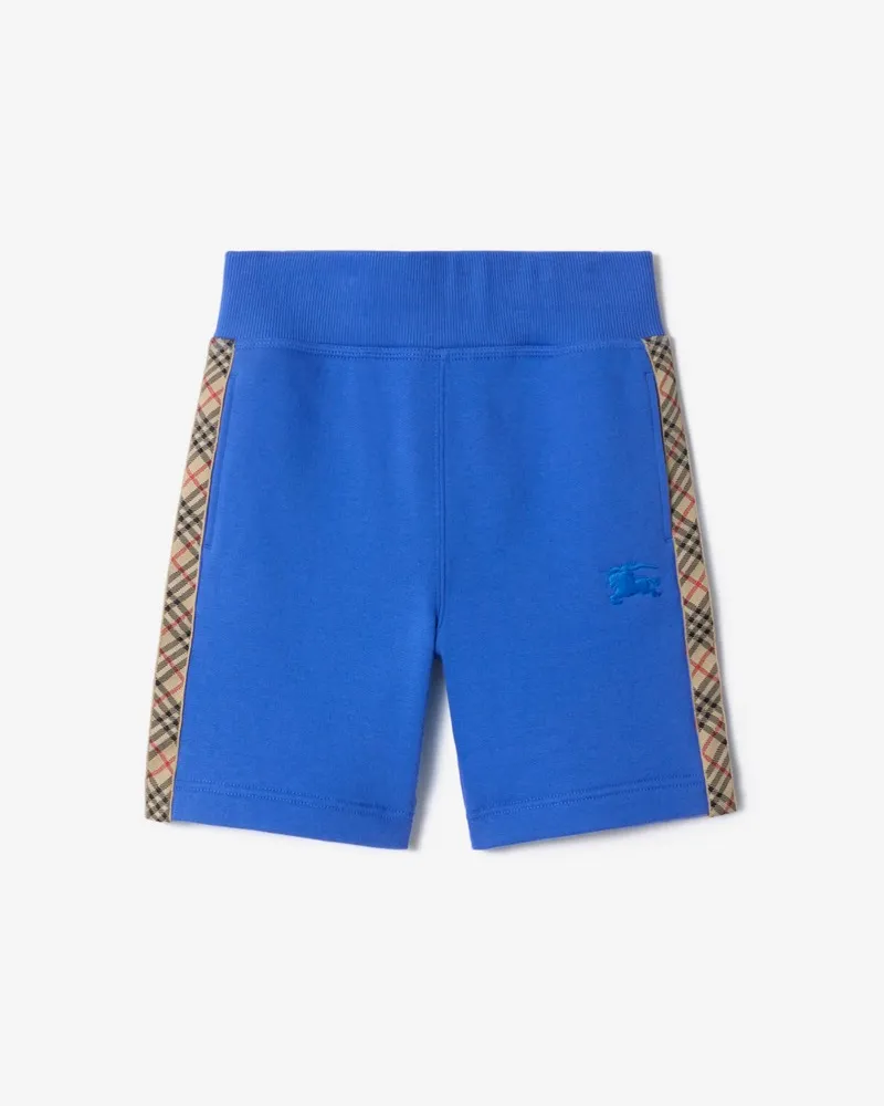 Burberry Baumwollshorts mit Check-Besatz , Size Hyacinth-blau