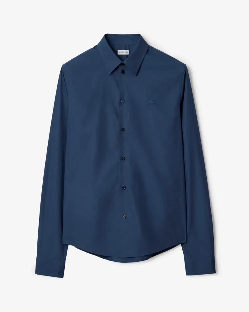 Burberry Klassisches Baumwollpopelin-Hemd , Size Dark