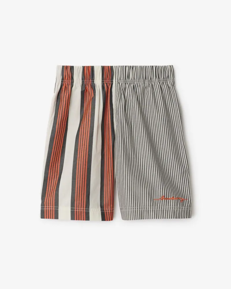 Burberry Baumwollshorts mit Streifenmuster Mehrfarbig