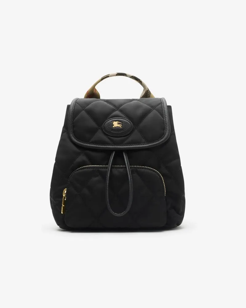Burberry Rucksack „Horseshoe“ im Kleinformat Schwarz