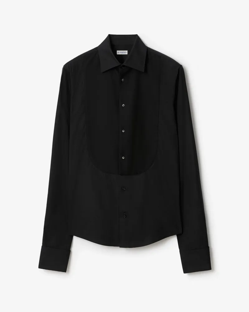 Burberry Schmales Smokinghemd aus Baumwolle , Size Black