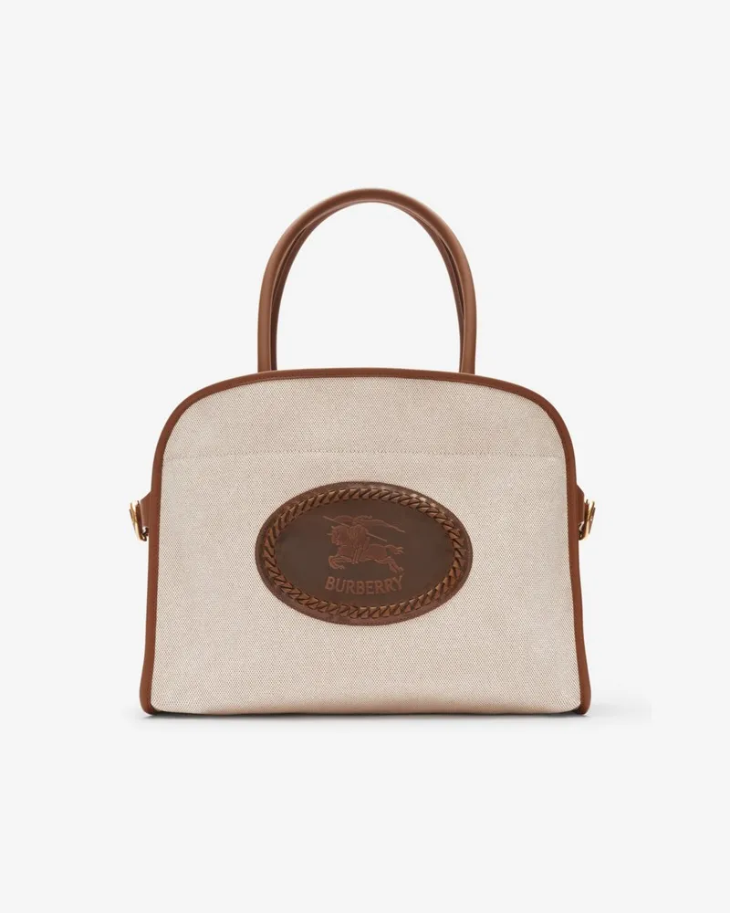 Burberry Henkeltasche „Clovelly“ mit Reißverschluss Beige